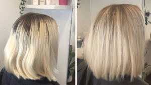 blonde cut and colour